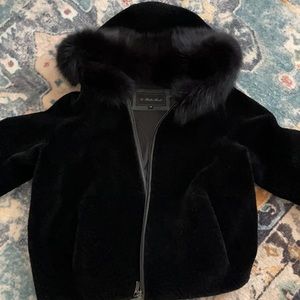 Very light and super warm real fur, leather and sheepskin jacket